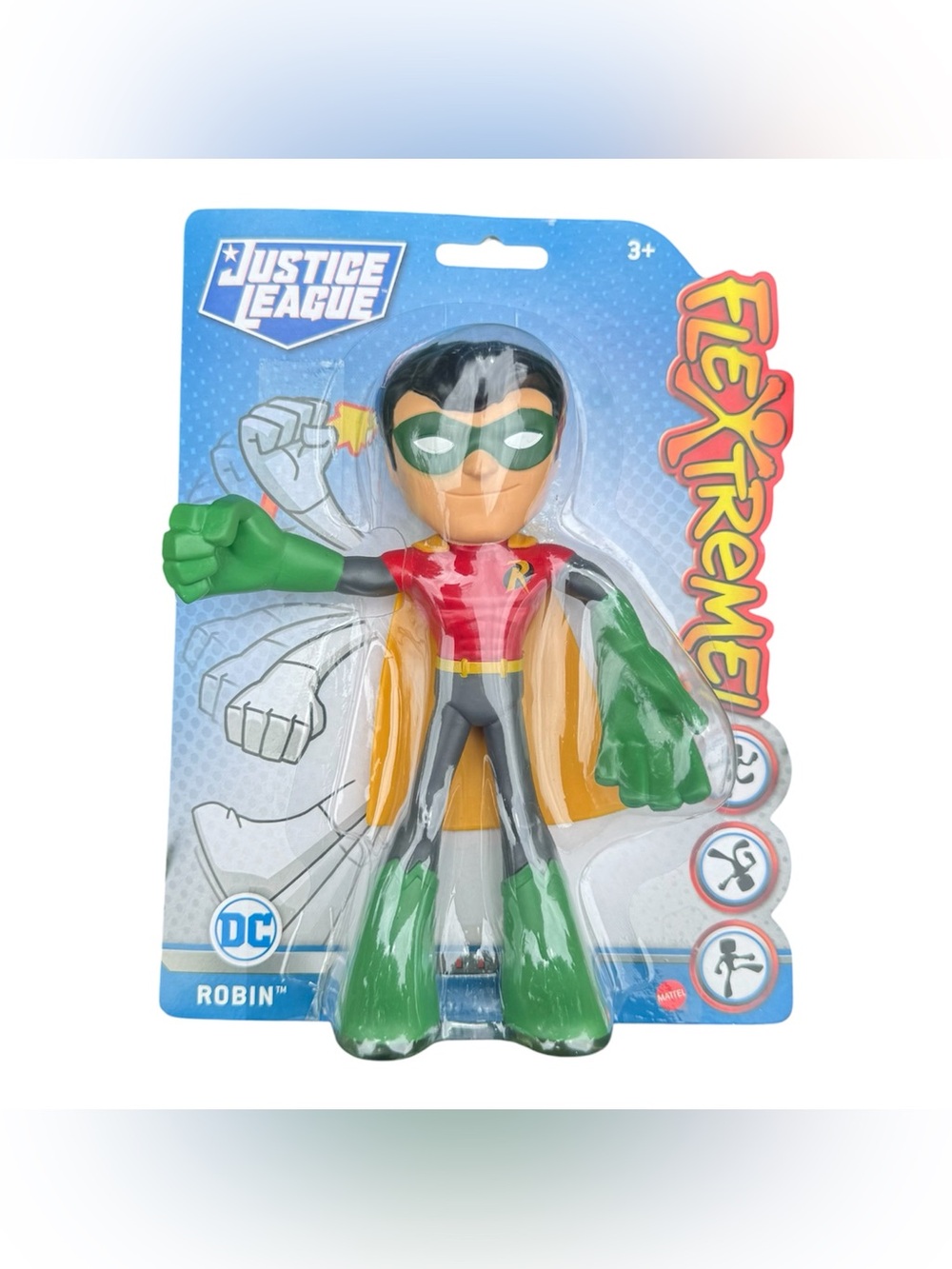 Justice League Batman Robin Superhero Flextreme Stretchy Posable Action Figure